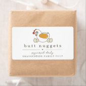 お尻おもしろいナゲットファームコップ卵カートンラベル ラベル (インサイチュ)