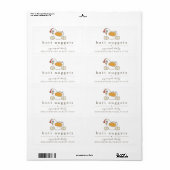 お尻おもしろいナゲットファームコップ卵カートンラベル ラベル (フルシート)