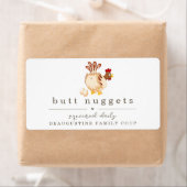 お尻おもしろいナゲットファームコップ卵カートンラベル ラベル (インサイチュ)