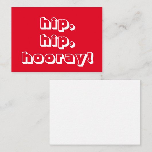 お尻お尻やった！おめでとうございます、赤い白のカード アドバイスカード (正面/裏面)