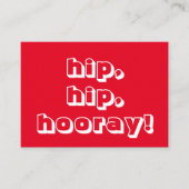 お尻お尻やった！おめでとうございます、赤い白のカード アドバイスカード (正面)