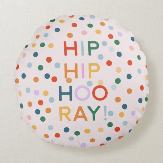 お尻お尻フーレイバースデーパーティーおめでとう ラウンドクッション (正面)