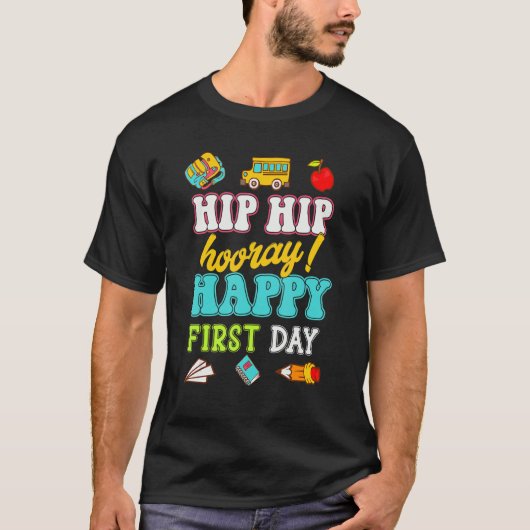 お尻お尻ホテルハッピーファースト・デイ・スクール Tシャツ (正面)