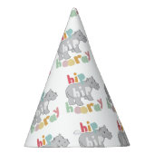 お尻お尻ホレイグレイスケッチかわいいアニマルアート パーティーハット (右)