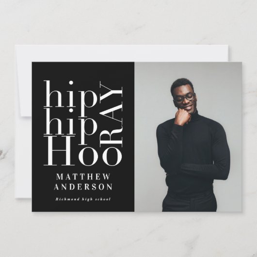 お尻お尻ホレイフォト卒業パーティー招待状 案内状 (正面)