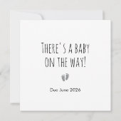 お尻お尻ホレシンプルイ妊娠告知カード 案内状 (裏面)