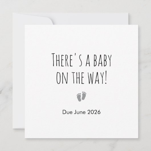 お尻お尻ホレシンプルイ妊娠告知カード 案内状 (裏面)