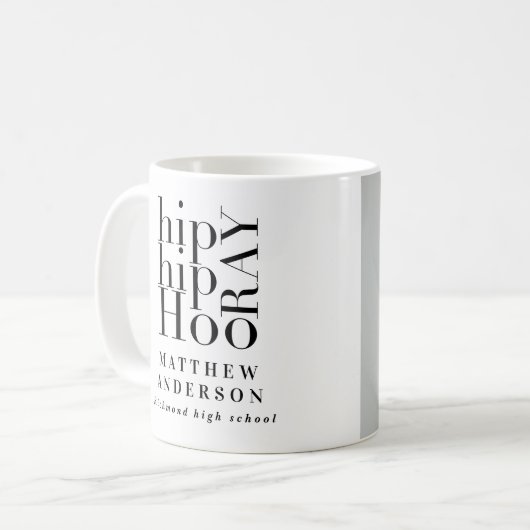 お尻お尻ホレー写真卒業パーティー コーヒーマグカップ (正面左)