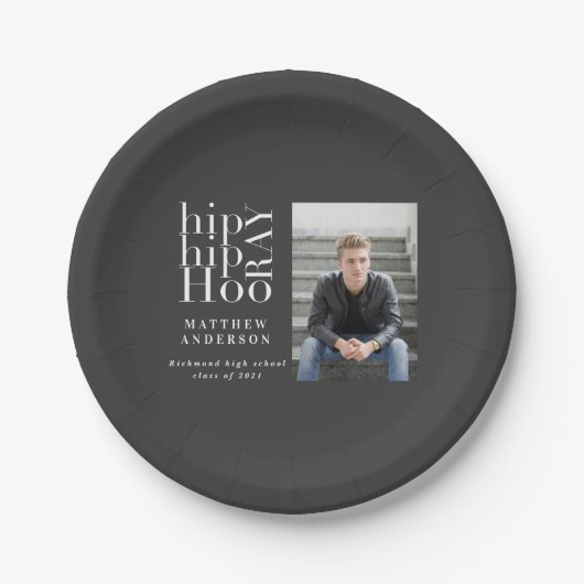 お尻お尻ホレー写真卒業パーティー ペーパープレート (正面)