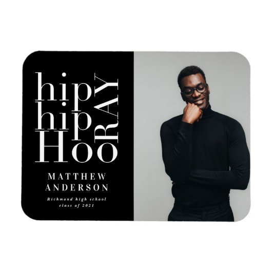 お尻お尻ホレー写真卒業発表 マグネット (横)