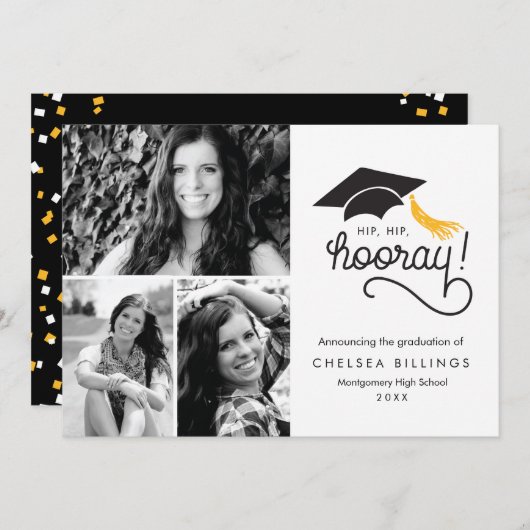 お尻お尻ホレー卒業発表 招待状 (正面/裏面)