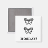 お尻お尻ホレー解剖学メッセージ マグネット (正面/裏面)