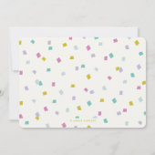 お尻お尻ホレー誕生日招待状-ライム 招待状 (裏面)