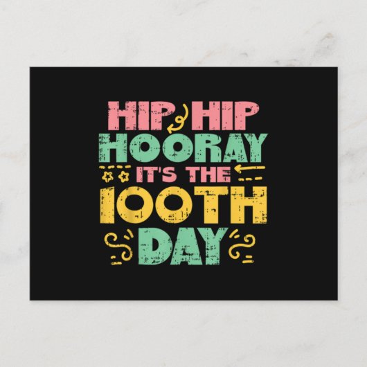 お尻お尻100日目100日校生 インビテーションポストカード (正面)