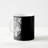 お尻でお父さんのことをする面白いスケルトントイレ コーヒーマグカップ (正面左)