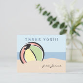 お尻とおもしろいビーチボールノートカード 招待状 (スタンド正面)