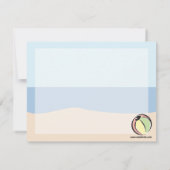 お尻とおもしろいビーチボールノートカード 招待状 (裏面)