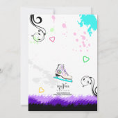 お尻とカラフルアイススケート招待状 招待状 (裏面)