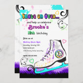 お尻とカラフルアイススケート招待状 招待状 (正面/裏面)