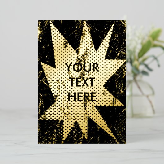 お尻とグレンギースターバストゴールデンフォイル招待状 箔招待状 (立ち正面)