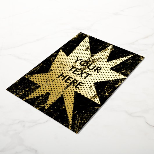 お尻とグレンギースターバストゴールデンフォイル招待状 箔招待状 (回転した状態)