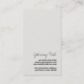 お尻とシンプルブラック名刺 名刺 (裏面)