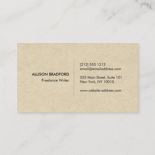 お尻と素朴矢印のロゴ段ボールルック 名刺 (裏面)