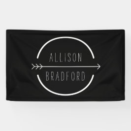 お尻と素朴矢印のロゴ（黒） 横断幕