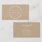 お尻と素朴矢印のロゴKraft II 名刺 (正面/裏面)