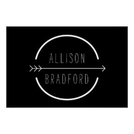 お尻と素朴矢印ブラックロゴのダウンロード ポスター