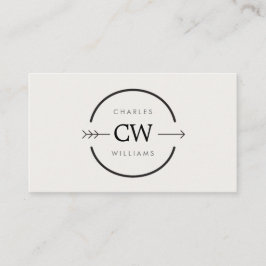 お尻とEDGYモノグラムのロゴとライトグレー上の矢印 名刺