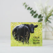 お尻に話す – Angus Cow ポストカード (スタンド正面)