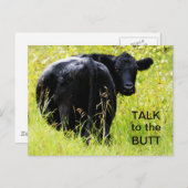 お尻に話す – Angus Cow ポストカード (正面/裏面)