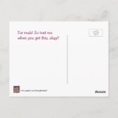 お尻の女の子、"これを得る文字私"葉書 ポストカード (裏面)