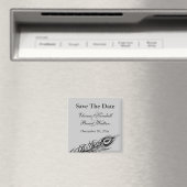 お尻の羽を振って Save the Date マグネット (インサイチュ (食洗機))