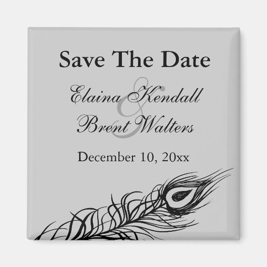 お尻の羽を振って Save the Date マグネット (正面)