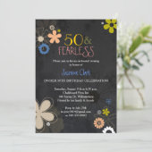 お尻の黒板フローラ50歳誕生パーティー 招待状 (スタンド正面)