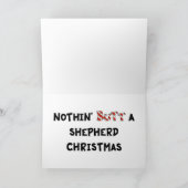 お尻はドイツの羊飼いのクリスマス シーズンカード (内部)