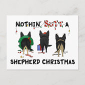 お尻はドイツの羊飼いのクリスマス シーズンポストカード (正面)