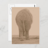 お尻は大きいですか？セピア ポストカード (正面/裏面)