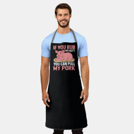 お尻をさすれば豚肉を引っ張れる エプロン