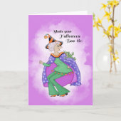 お尻をフリフリ カード (黄色い花)