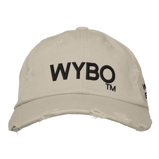 お尻を使う 刺繍入りキャップ (正面)