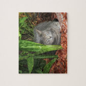 お尻アウト眠っている猫 ジグソーパズル (縦)