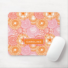 お尻カスタムおもしろいハッピーサマーフローラルパターン マウスパッド