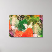 お尻カラフルグランジスタイルブラシストロークのアートパターン キャンバスプリント (正面)