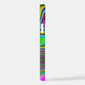 お尻カラフルレトロシック3D液体アートパターン iPhoneケース (右側面)