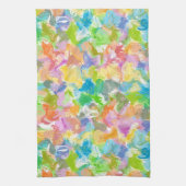 お尻カラフル鮮やか夏絵を描(ばちゃばちゃ)跳ねるパターン キッチンタオル (縦)