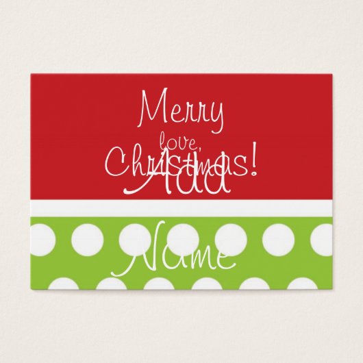 お尻クリスマスギフトタグ (正面)