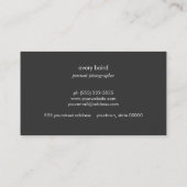 お尻クールとエギー、シンプル白黒モノグラム 名刺 (裏面)